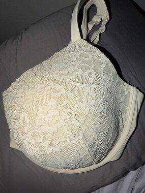 SKIMS Floral Lace Contour Bra - Ivory 38DD Cream NEVER WORN